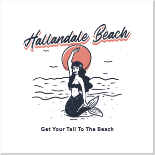 Hallandale Beach Get Your Tail To The Beach Posters and Art